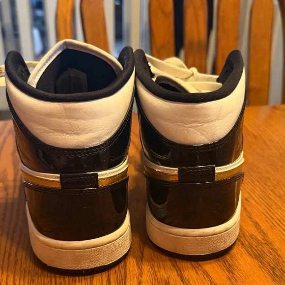 Nike Air Jordan White and Gold Sneakers - Picture 2 of 7